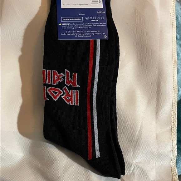 Iron Maiden Official Merchandise Long Black Socks - One Size. NWT - Picture 4 of 4